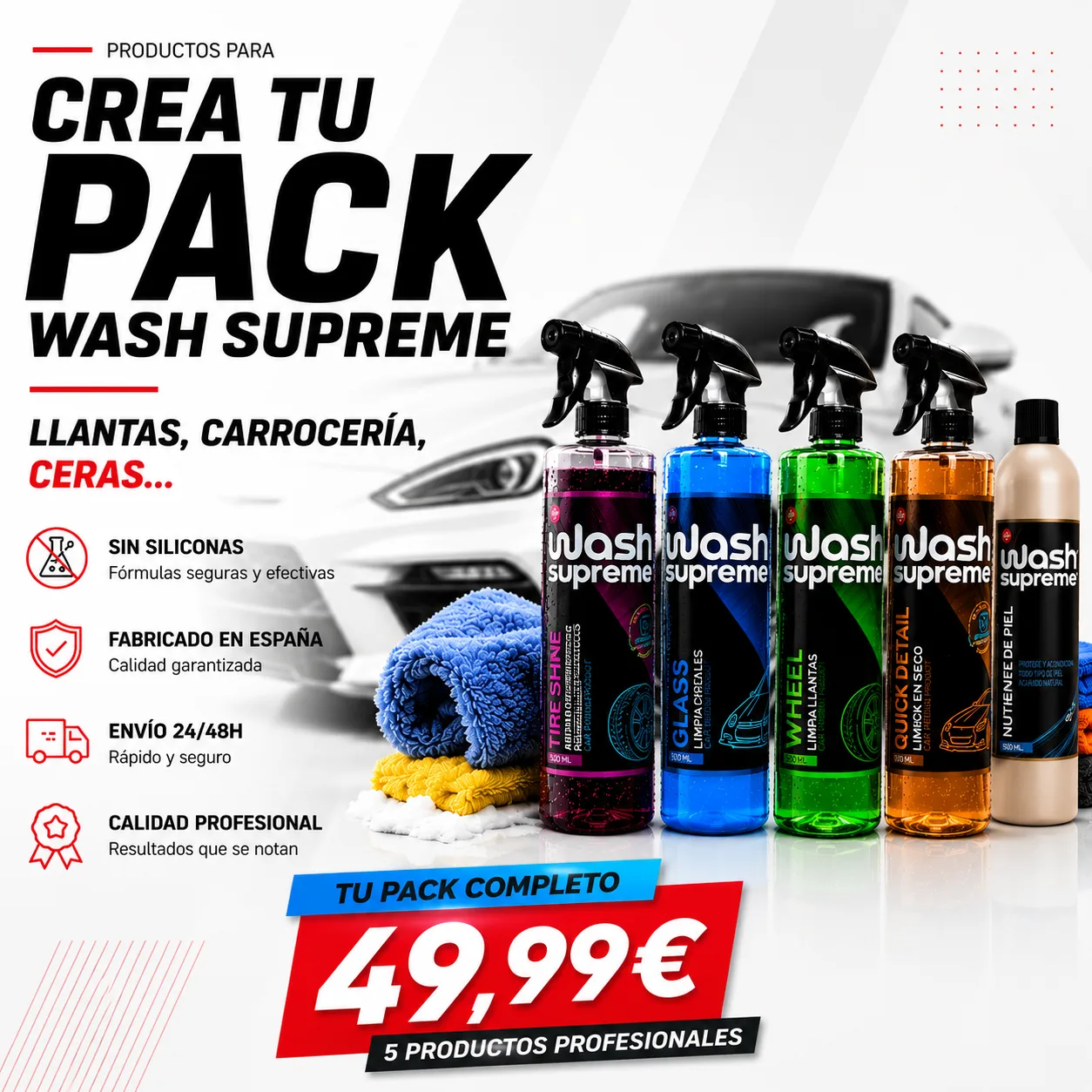 Crea tu pack Wash Supreme (elige 5 productos)
